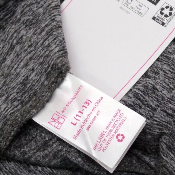 No Boundaries L (11-13) Suede Ankle Length High-Rise Leggings For Women - Grey - Picture 4 of 5